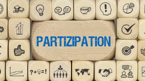 Partizipation / Würfel mit Symbole
