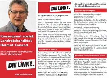Landratskandidat DIE LINKE. Ennepe Ruhr Kreis Helmut Kanand Landratskandidat DIE LINKE. Ennepe Ruhr Kreis Helmut Kanand